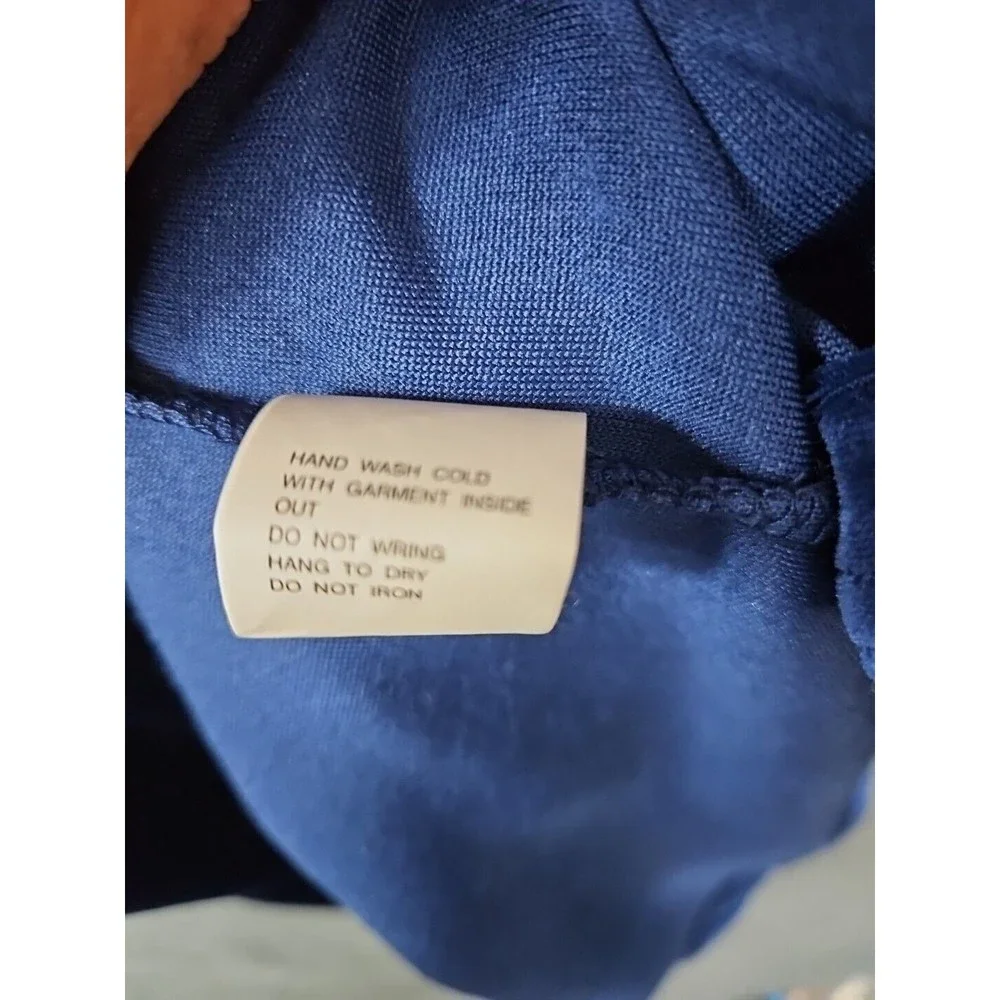 Vintage Blast Women's LG  3 Piece Velour Blue Track Suit Pockets Shoulder Pads - Picture 8 of 16